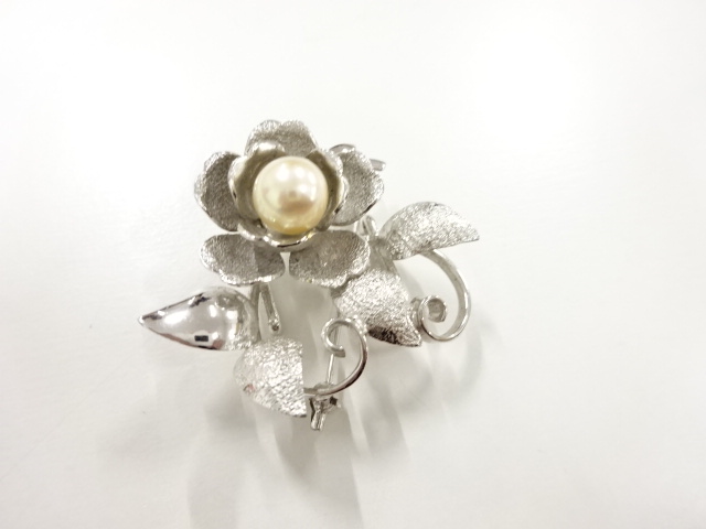 アンティーク　パール帯留め